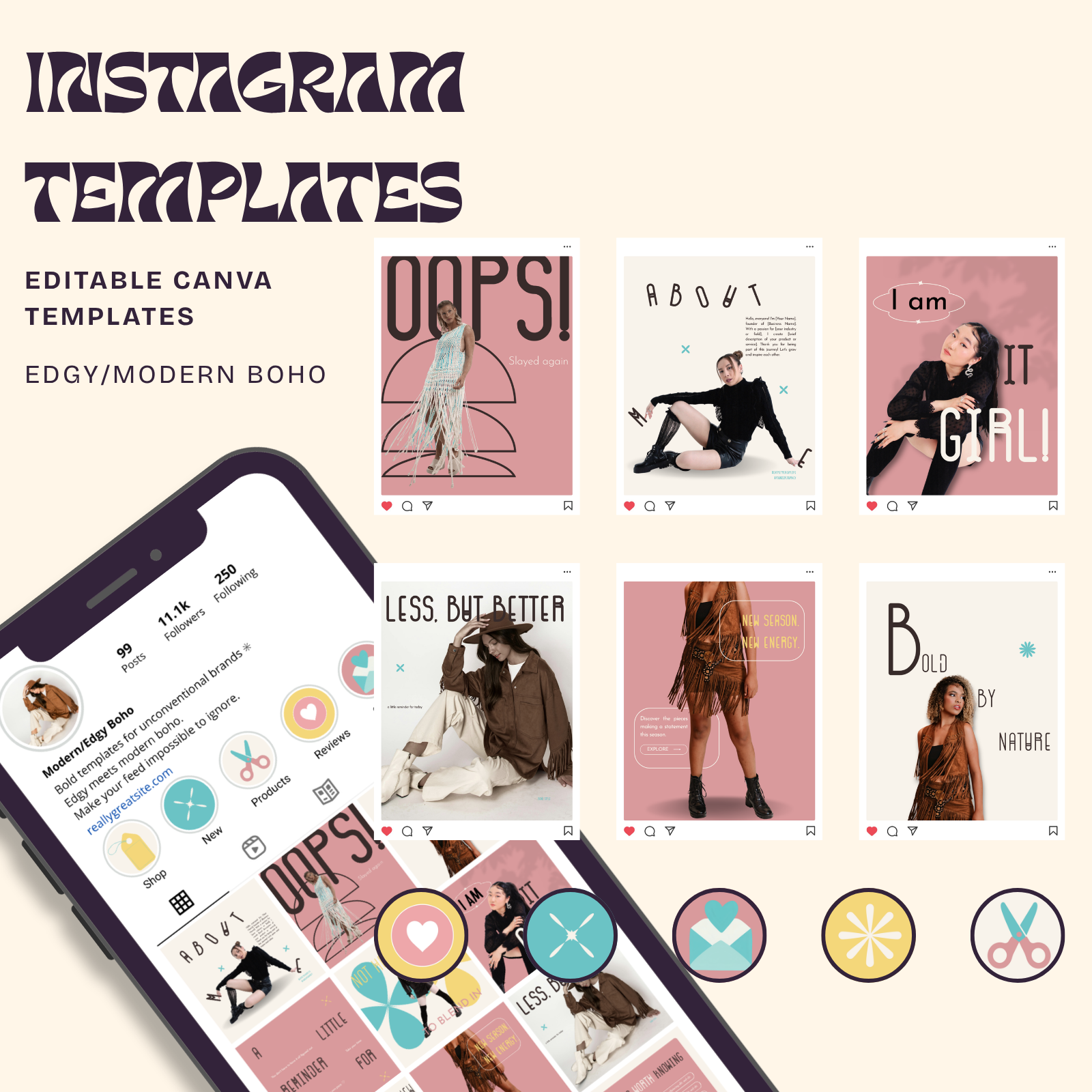 Edgy/Modern Boho Insta Templates - Image 2